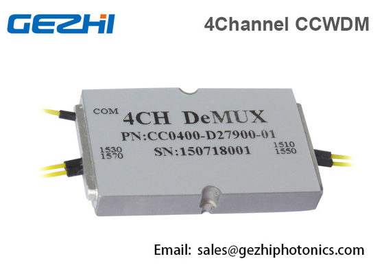Modul Mini 4 Saluran CWDM Mux Compact CWDM 1270 - 1610nm Untuk Jaringan PON