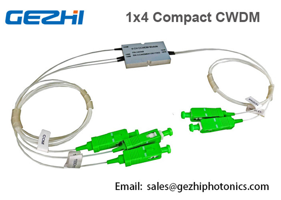 Modul 1x4 CH Optical Compact CWDM Mux Demux Untuk Jaringan Optik Pasif