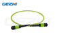 12 Core MPO Female Trunk Cable MM OM5 3.0MM Lime Green LSZH Polaritas A / B