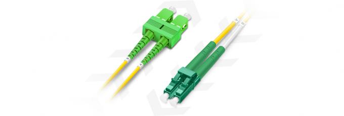 1310/1550nm LC APC ke SC APC Duplex OS2 Single Mode PVC 2.0mm Fiber Optic Patch Cable 5