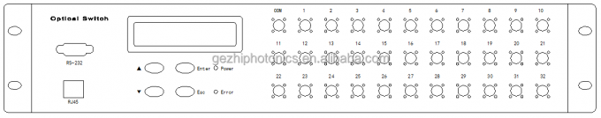 FSW 1x48 Fiber Optical Switch 19 inci 2U Rackmount 1260 ~ 1650nm Mode Tunggal 1
