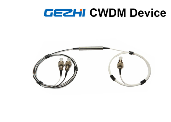 1x2 CWDM Filter Perangkat Komponen Optik Ukuran Kecil Untuk Telekomunikasi