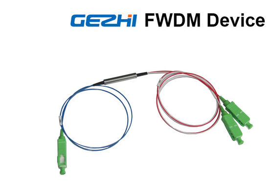 3 Port FWDM Filter CWDM Mux Demux Lulus 1490nm Refleksikan 1310 / 1550nm