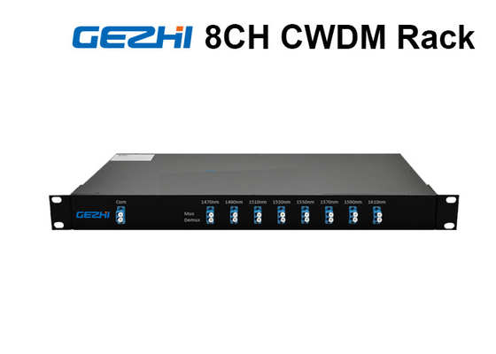 Beli 1RU Rack Chassis WDM Fiber Optic Multiplexer LC/UPC Duplex Untuk Tautan CATV online manufacture