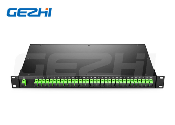 Beli 1x32 Port Single Mode Fiber PLC Splitter Rack Mount Dengan Konektor SC/APC online manufacture