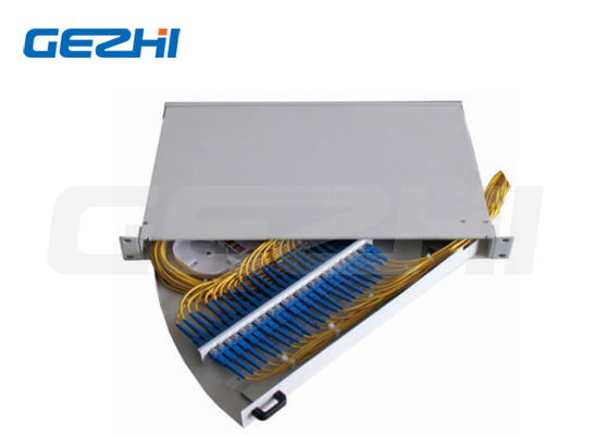 Beli 19 Inch 1U Side Pull Out Rack Mount Fiber Optic Patch Panel dengan Cold Rolled Steel Construction pembuatan online