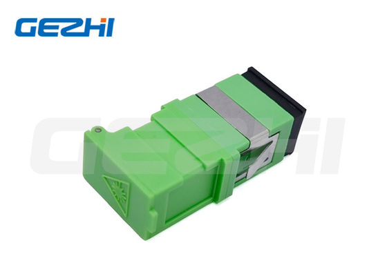 Beli SC Side Shutter Fiber Optic Adapter dengan Green Metal Clamp dan Tanpa Flange untuk Perlindungan Laser pembuatan online
