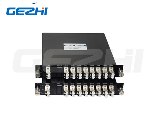 Beli 8CH DWDM Mux Demux Module CH41-CH48 Dual Fiber LGX Dengan Konektor Logam online manufacture