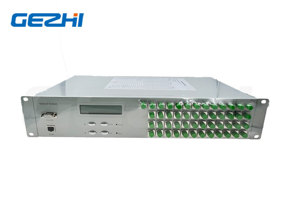 Beli FSW 1x48 Fiber Optical Switch 19 inci 2U Rackmount 1260 ~ 1650nm Mode Tunggal online manufacture