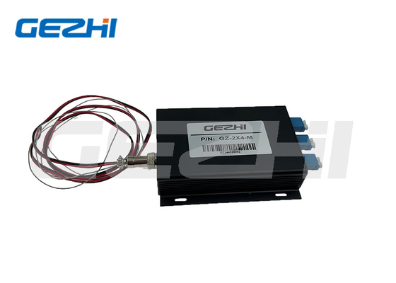 Beli Keandalan Tinggi 2x4 Fiber Optical Switch 1260~1650nm TTL Control Optical Switch Remote Monitoring in Optical Network online manufacture