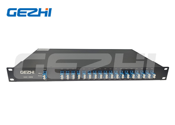 18 Channel CWDM serat optik multiplexer serat dupleks dalam sasis Rackmount 19