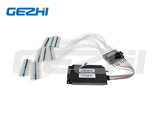 1x96 Saluran 50GHz AAWG DWDM Modul dengan Kemasan Kotak Logam untuk Jaringan Jarak Jauh