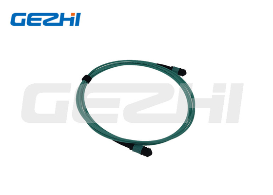 LC OM3 MPO Fiber Optic Patch Cord PVC / LSZH Jacket Untuk Telekomunikasi / Data Center