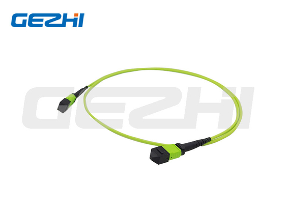 OM5 Multimode MPO Fiber Optic Jumper Patch Cord Kabel Konektor Wanita atau Pria untuk Pusat Data