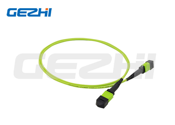 OM5 MPO Patch Cable Untuk FTTX / Data Center / Sistem Optik