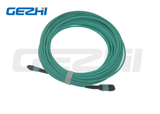 LC MPO OM3 Fiber Optic Patch Cord Panjang Disesuaikan Untuk FTTH