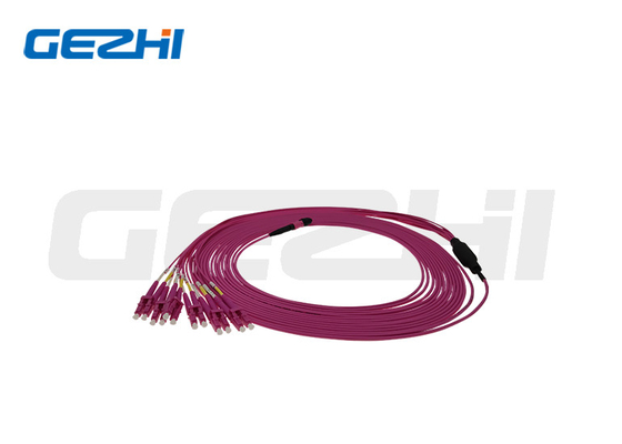 MPO 8 Core OM4 Seri Kabel Patch Multimode MPO LC Patch Cord Pigtail