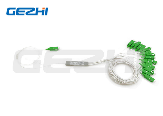 PON FTTH Network Fiber Optic Mini PLC Splitter 1 * 16 Dengan Konektor SC APC