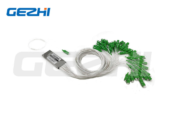 FC/APC 1x16 Fiber Optic PLC Splitter Jenis Tabung Stainless Steel