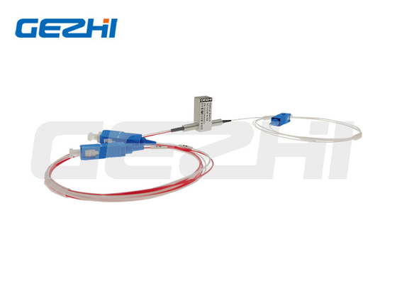 1X2 Sakelar optik mekanis 1310/ 1550nm SM 5V Non-Latching 0,5m dengan/tanpa konektor