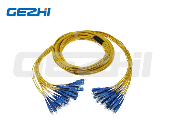 Patch Serat Optik 12 Inti Memimpin Kabel Patch Serat Optik SC / PC / UPC / APC