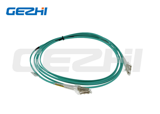 Duplex LC Ke LC Fiber Patch Cable OM3 Patch Cord 1M / 2M / 3M Disesuaikan