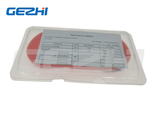 4 Ports 1550nm Fiber Optical Circulator SC APC Untuk Fiber Bragg Grating