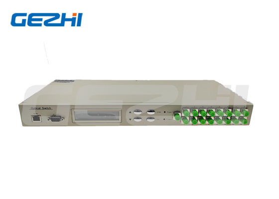 1x16 Rackmount Optical Switch dengan RS232 dan Ethernet Interface untuk 850~1650nm Wavelength Secure Communications