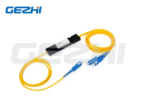 Splitter Serat Optik SC/UPC 1x2 Mode Tunggal untuk Sistem CATV dan FTTX