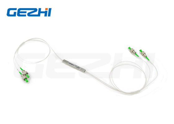 FTTH TTTX 2x2 PLC Splitter Komponen Pasif Serat Optik Dengan Tabung Baja