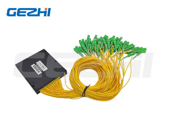 Plastik ABS Modul 1x64 PLC Fiber Splitter untuk Jaringan FTTX PON dengan Kerugian Insersi Rendah