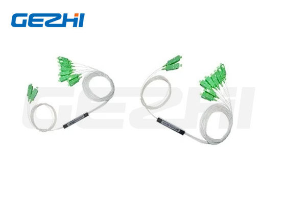 2X8 LC G657A1 0.9mm Steel Type Fiber Optic PLC Splitter untuk Aplikasi FTTx