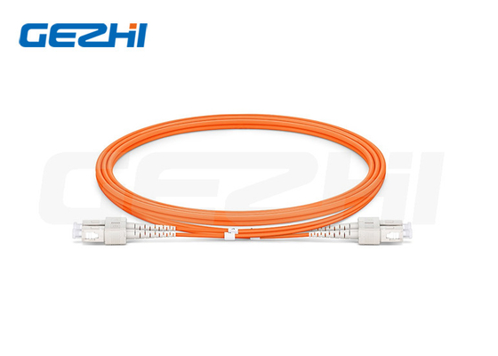 SC UPC ke SC UPC Duplex OM1 Multimode Patch Cord Untuk Jaringan CATV