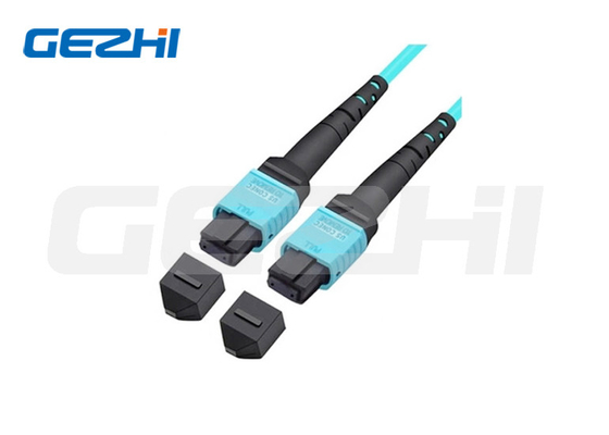 Telekomunikasi MPO Fiber Optic Connector Logo Disesuaikan OM3 SX Fiber Connector