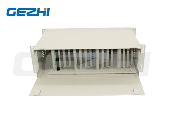 Ftth Odf Optical Distribution Frame 3u Rack Mount 144 Core Sc Lc Fc Patch Panel Densitas Tinggi