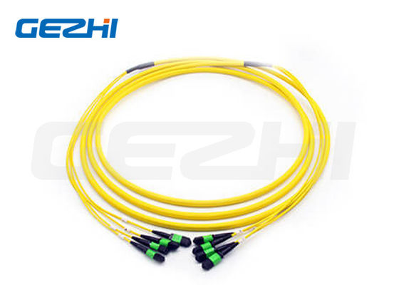 Kabel Trunk MPO 48F 3.0mm LSZH Kabel Patch Fiber Optik untuk FTTX dan Pusat Data