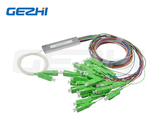 Mini Coupler 2 X 8 SC / APC Fiber Optic Splitter WDM 1.5M Untuk Kotak FTTH