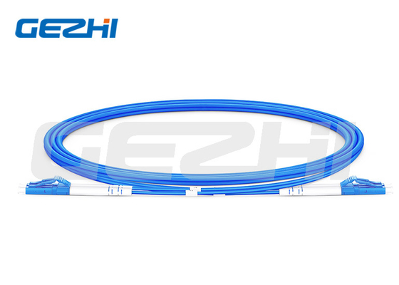LC UPC ke LC UPC Duplex OS2 Single Mode Indoor Armored PVC (OFCR) Kabel Patch Serat Optik 3,0 mm