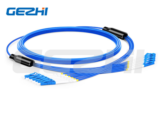 6 Serat OS2 Mode Tunggal LC/SC/FC/ST Kabel Pengepungan Multi-Fiber 3,0mm Indoor