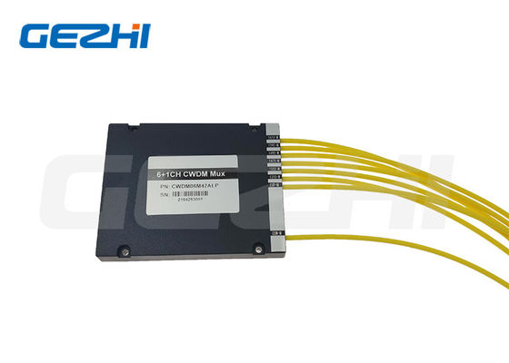 Modul MUX CWDM 6+1CH dengan Kotak ABS dan Konektor SC/APC LC/APC untuk Jaringan FTTX
