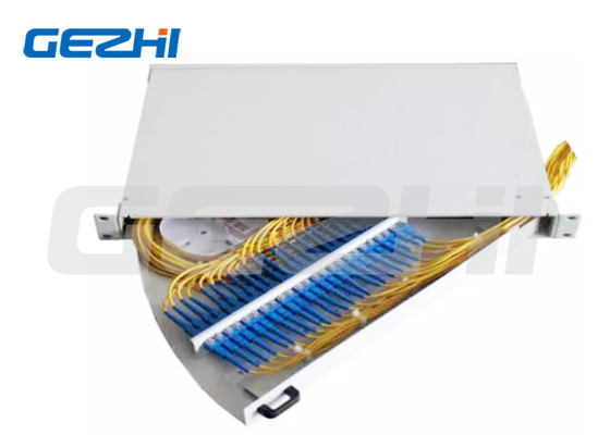 19inch 1U Side Pull Out Rack Mount Fiber Optic Patch Panel untuk Pusat Data Jaringan Wireless Lan