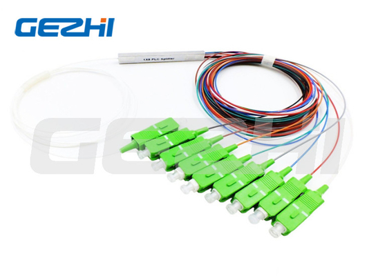Fiber Optic 1x4/1x8 Mini PLC Splitter G657A Jenis Serat 3.8-24.5 dB Penempatan Hilang Dijamin
