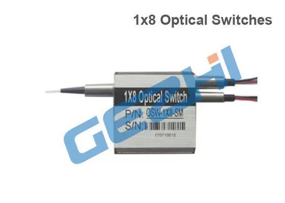FC APC Pigtailed Latched 1x8T 1550nm Fiber Optik Switch
