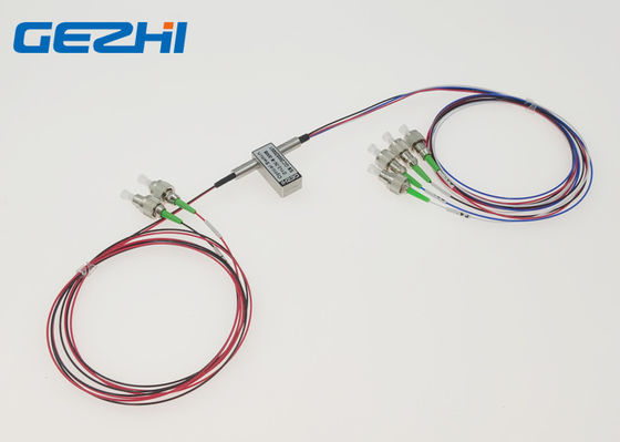1550nm 1 Meter FC / APC Dual 2x4 Fiber Optic Switches