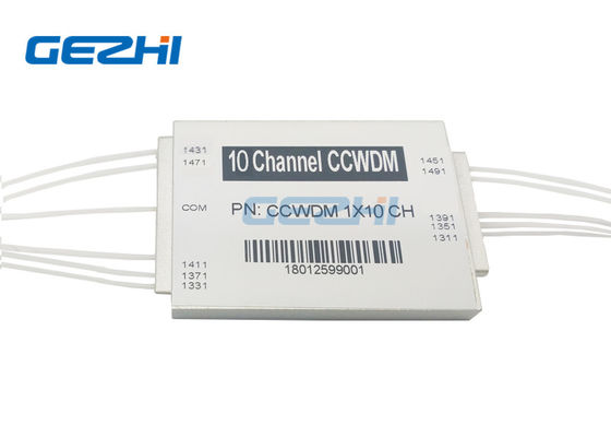 Modul CWDM Kompak 1x10 Saluran Panjang Gelombang 1491nm dengan PDL Rendah untuk Jaringan PON
